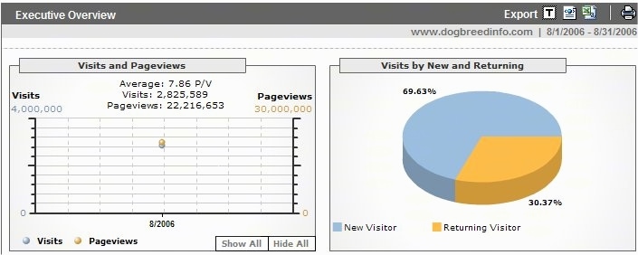 August 2006 Website Traffic report