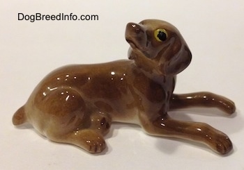 Vintage miniature bone china Vizsla dog.