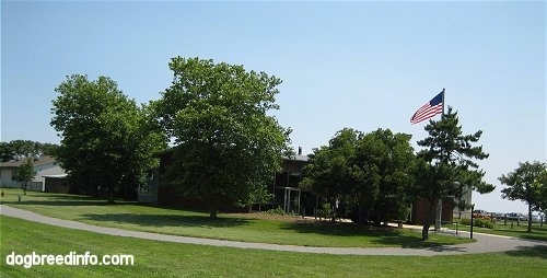 The left side of a Assateague Island Visitor's Center