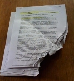 Chewed Up Homework