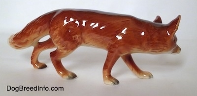 Porcelain figurines fox and pig 2 inches tall