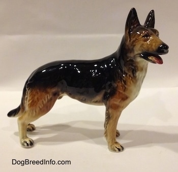 Vintage German Shepherd  Belgian Malanois Dog figurine Made in Japan Sitting with tongue out